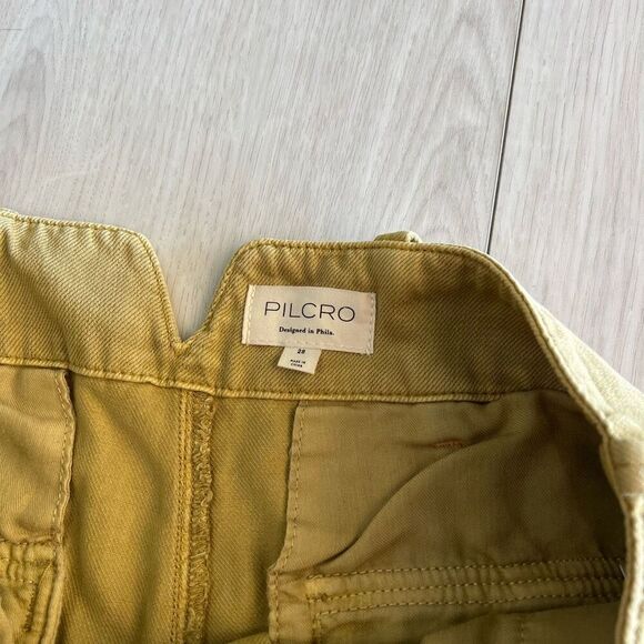 Pilcro and the Letterpress Pants Womens 28 Green Crop Button Fly - Picture 10 of 11